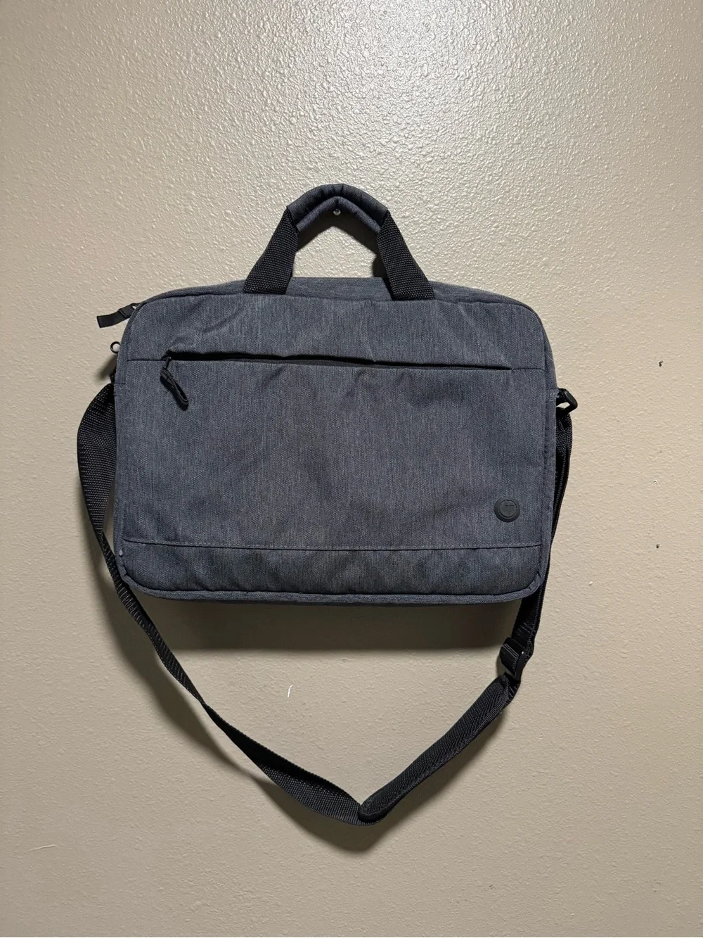 HP Gray Laptop Shoulder Bag with Adjustable Strap